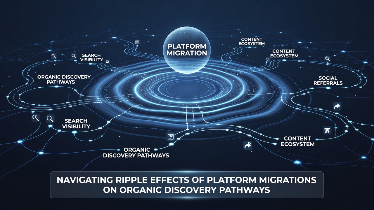 Chart displaying recovery timelines for organic visibility after infrastructure migrations